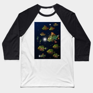 Steampunk Fish Shoal 2 Baseball T-Shirt